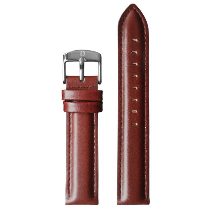 Leather - Brun - Silver - Klockarmband