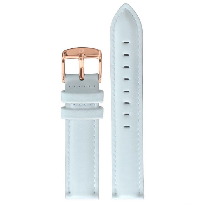 Leather - Vit - Roséguld - Klockarmband