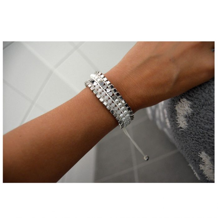 Bold - Pure White - Silver - Armband - Bild 4